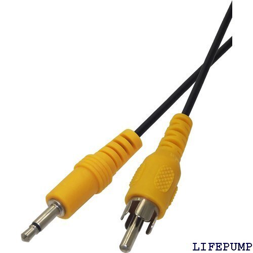 オーディオファン 変換AVケーブル RCAプラグ 1ピン - 3.5mm モノラルミニプラグ 台湾製 1.5m 17880