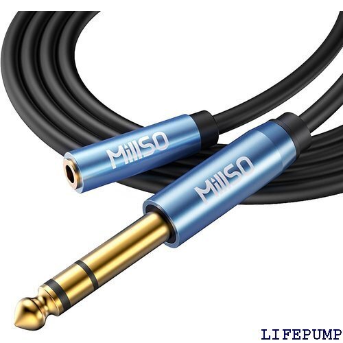 MillSO 6.5mm 3.5mm 変換 2m ヘッ テレオミニプラグ ヘッドフォン 延長コード用 200cm 17931