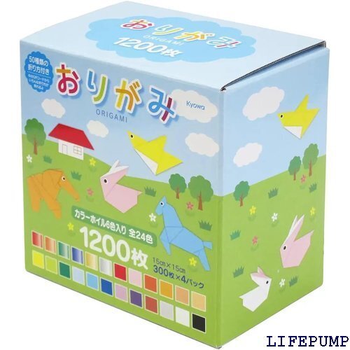 協和紙工 折り紙 15cm角 24色 1200枚 010741 18225