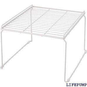 天馬 サビにくいデザイン 積み重ねができて限られたスペ スタッキングラックL ホワイト 約34×36×23cm 18320