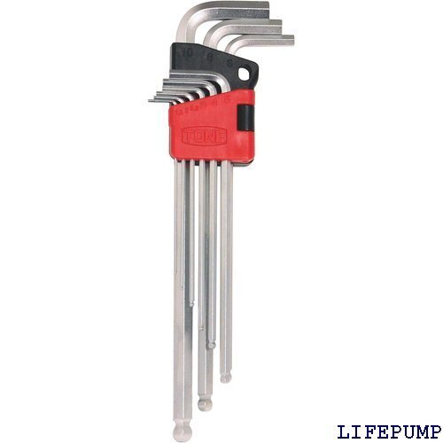 トネ TONE ロングボールポイントL形レンチセット BPLT90 内容9点 18435