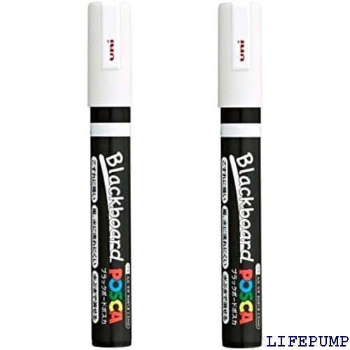 三菱鉛筆 2本セット uni ブラックボードポスカ 中字 白 水性顔料 PCE2005M.1 18495