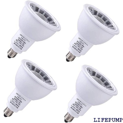 E11 LEDスポットライト E11口金 調光器対応 ゲン電球 広角タイプ 電球色3000K 省エネ 4個入り 18666