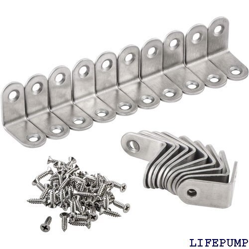 BESTU アングルブラケット 棚受け ステンレス ア ット 汎用 専用ネジ付き 30*30*16mm 20個入 18707