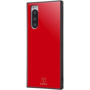 イングレム Xperia 5 ケース 耐衝撃 カバー KAKU レッド 98