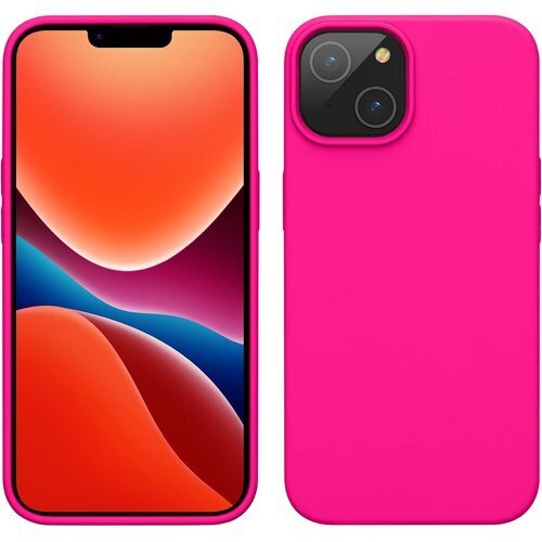 kwmobile スマホケース Apple iPhon 撃 傷防止 サラサラ - シリコン TPU ネオンピンク 355