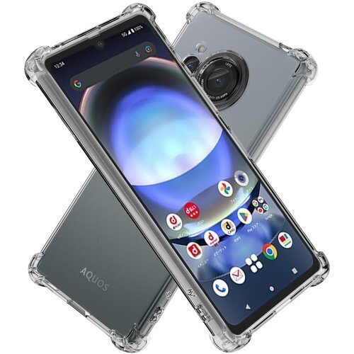 Hy+ AQUOS R8 耐衝撃 ケース SH-52D MIL規格 クリア 衝撃吸収ポケット内蔵 TPU ケース 519