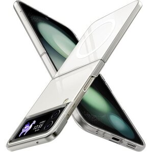 Galaxy Z Flip3 ケース MagSafe付 マグネットスマホケース 透明 18-ZFLIP3-01 619