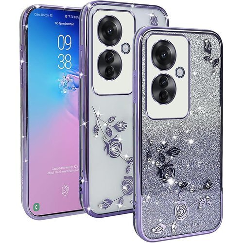 OPPO Reno 11A ケース『AFINER』新型 て衝撃に強い 擦り傷防止 レンズ保護 着脱簡単 パープル 728