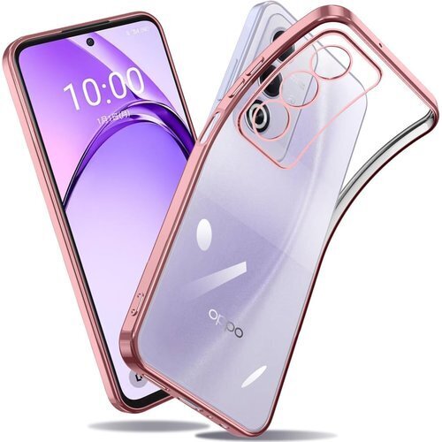 OPPO A3 5G ケース 耐衝撃 クリア TPU MIL規格取得 保護 ストラップホール付 ローズゴールド 910