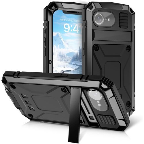 For iPhone 16e ケース耐衝撃三防アイフォ 護 軍用 耐衝撃 ケース ブラック iPhone 16e 958