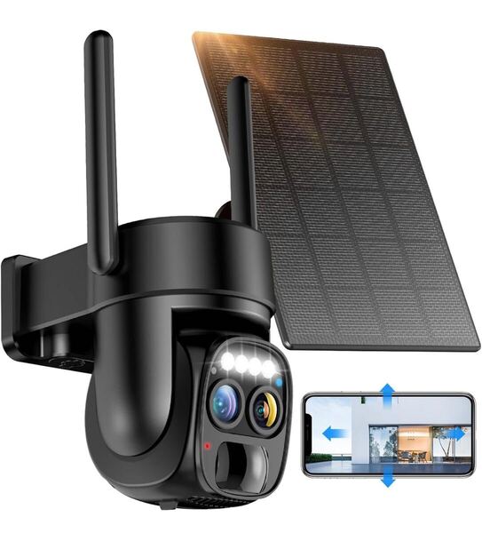防犯カメラ 屋外 ソーラー 2K解像度 WiFi カメラ 監視カメラ ソーラー ワイヤレス
