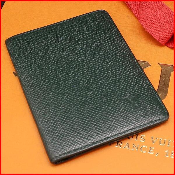 正規品 ヴィトン Louis Vuitton カード Card パスケース Pass case タイガ Taiga ポルト2カルトヴェルティカル Authentic Mint