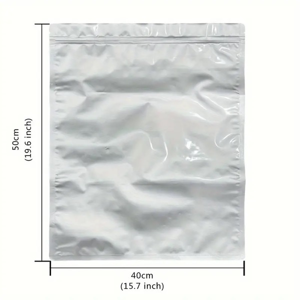 米保存用袋 10kg用×8枚 穀物保存用 50×40㎝ アルミ袋 米袋 ジッパー付き チャック付き 遮光袋 アルミパック 米長期保存用袋