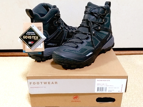未使用 MAMMUT マムート Ducan High GTX デュカン ハイ ゴアテックス メンズ 登山 トレッキング ビブラムソール UK7.5 US8.5 EUR 41 1/3