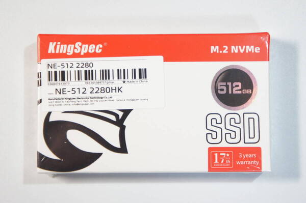 新品未開封 Kingspec M.2 NVMe SSD NE 512GB