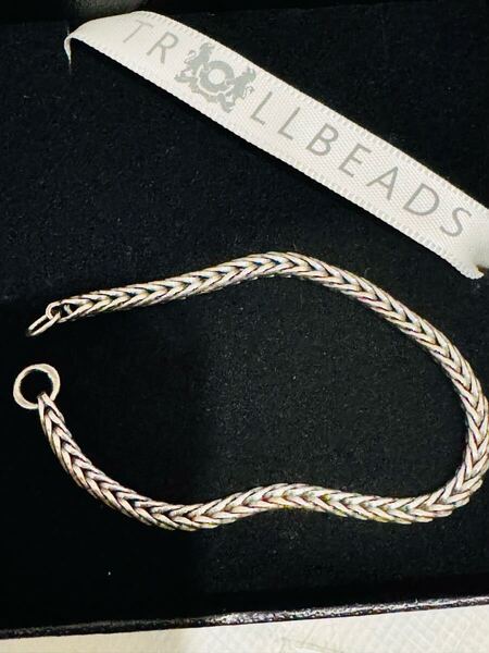 ラスト1 trollbeads シルバー 銀 ブレスレット14cm アクセサリー トロールビーズ 北欧 チェーン レディース メンズ