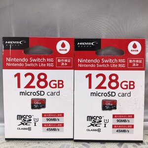 【未使用品/TO】HIDISC ハイディスク Nintendo Switch スイッチ対応 128GB micro SDXCカード HDMCSDX128GSW-WOA 2枚セット IM0521/0008-4