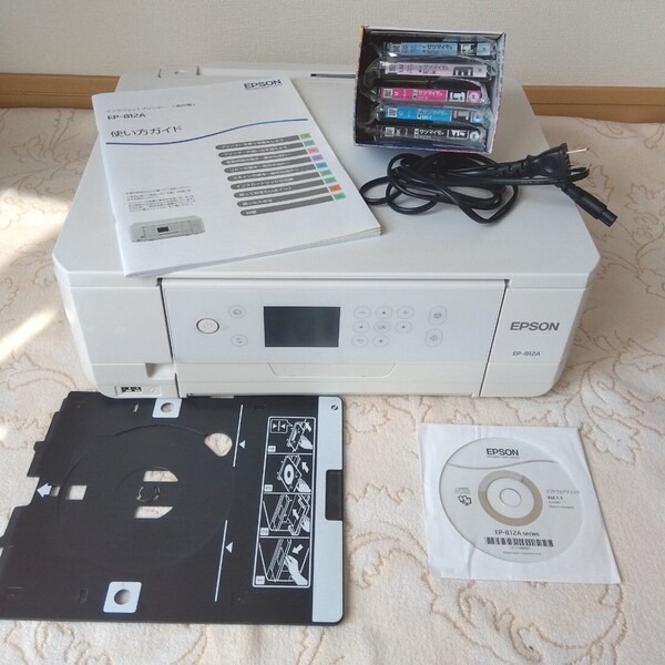 中古★プリンター EPSONエプソン カラリオ EP-812A★写真一式/未使用インク付き/インクジェット複合機/送料込み