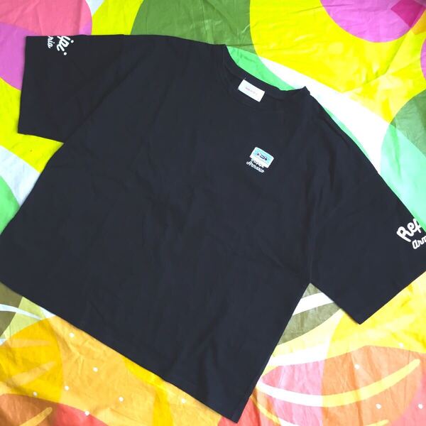 【repipi armario】レピピアルマリオ/ 半袖TシャツM/160cm位黒/オーバートップス.カジュアル/通学.ホームウエア.遠足.移動教室.修学旅行