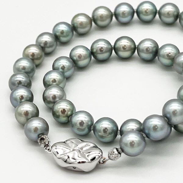 あこや真珠 本真珠ネックレス アコヤパール 8mm グレー系 パール jewelry パワーストーン pearl