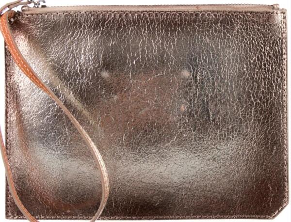 Maison Margiela メゾンマルジェラ 金箔 レザー クラッチバック ポーチ ハンド ユニセックス
