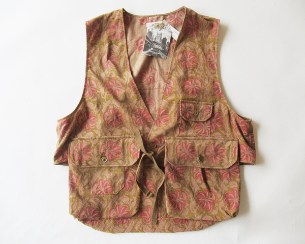 2025SS ENGINEERED GARMENTS Fowl Vest - Floral Printed Corduroy サイズM ベスト/ エンジニアドガーメンツ
