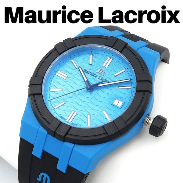 【訳アリSALE】 MAURICE LACROIX モーリスラクロア Aikon 青黒 アイコン #Tide #タイド AI2008-80080-300-0