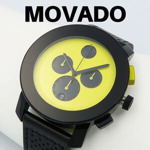 MOVADO モバード 3600766 Bold イエロー&クロノ ミニマリズム クロノグラフ スイスムーブメント