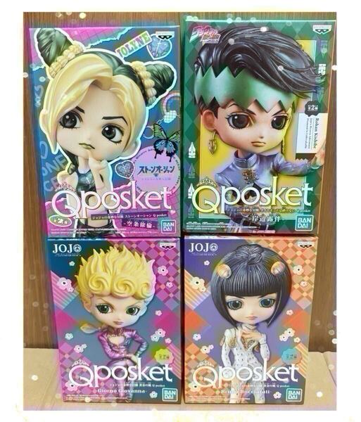 Qposket フィギュア ジョジョの奇妙な冒険 4種 黄金の風 ジョルノ・ジョバァーナ ブローノ・ブチャラティ キューポスケット BANDAI