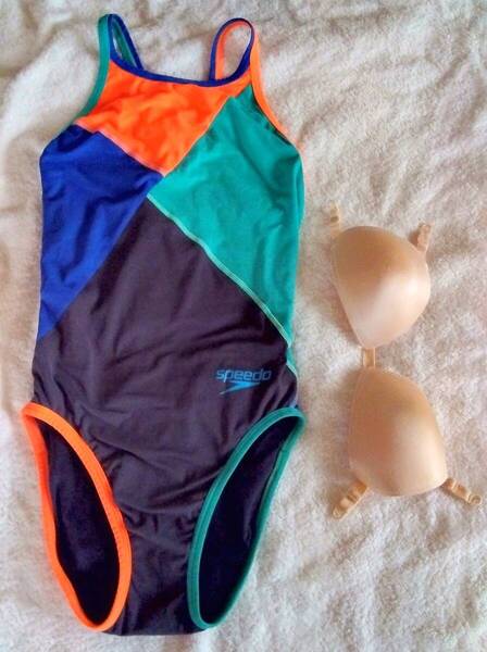 Speedo(スピード) 黒&オレンジ&青&緑 競泳水着 SSサイズ(Sサイズの方も着用可) 即決2580円送料込み