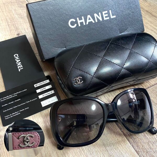 正規品☆CHANEL シャネル ココマーク シャネルロゴ サングラス ブラック 黒 アイウェア グラサン ヴィンテージ オールド レディース メンズ