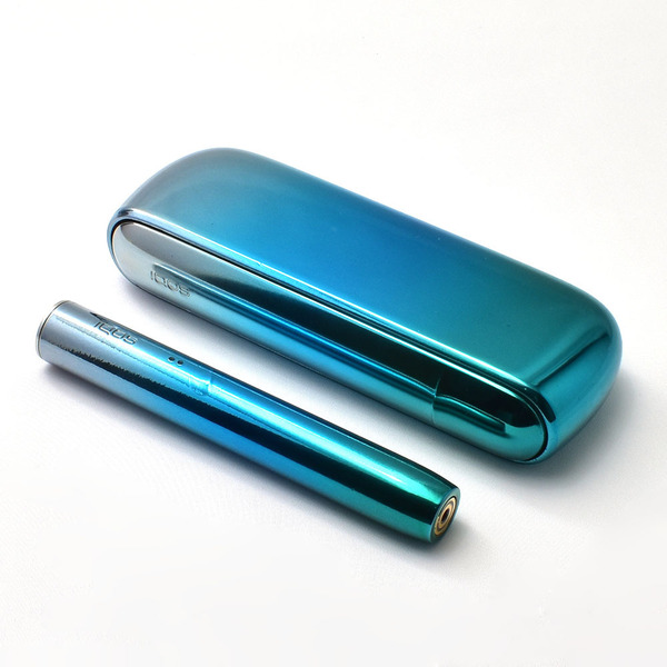 新型 最新 IQOS ILUMAi カスタムペイント メッキ調ペイント アクアブルーターコイズ アイコス イルマアイ 本体 付属品箱付