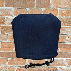 ゴルフ アイアンカバー ハンドメイド デニム ブルー ボア生地 コンペ 賞品 クラブ用 ヘッドカバー