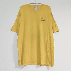 古着 ALL-SEASONS Ground Maintenance,Inc. ロゴプリント Tシャツ イエロー XL GILDAN ギルダン YELLOW TEE T-SHIRT 企業