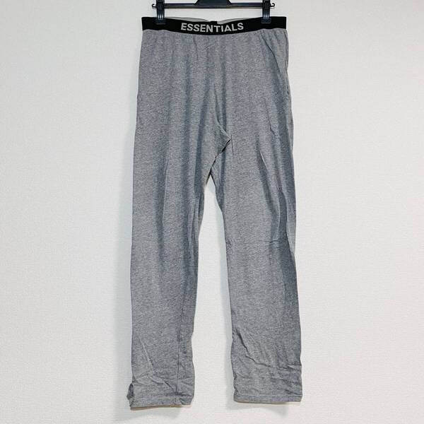 中古 正規品 ESSENTIALS FEAR OF GOD ルームウェア パンツ グレー M エッセンシャルズ FOG ロゴ パジャマ PACSUN パックサン