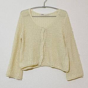 blkby カーディガン yarn cardigan CREAM FREE 070GS070-0220 バロックジャパン BLACK BY MOUSSY マウジー クリーム ベージュ