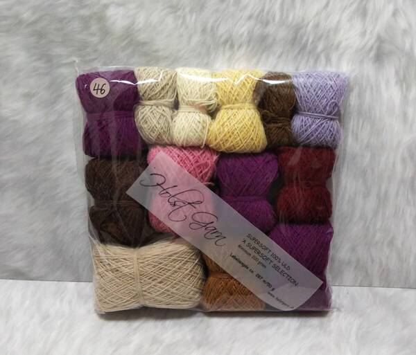 輸入 毛糸 Holst Garn ホルストガーン セレクション SUPERSOFT ウール100% 約200g ブラウン&レッド&パープル系 海外 (46)