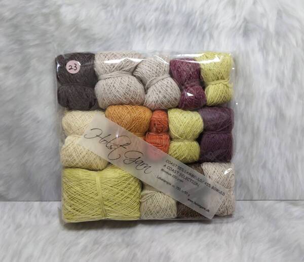 毛糸 Holst Garn ホルストガーン セレクション COAST ウール55% コットン45% 約200g レッド&ブラウン&パープル系 海外 (23)