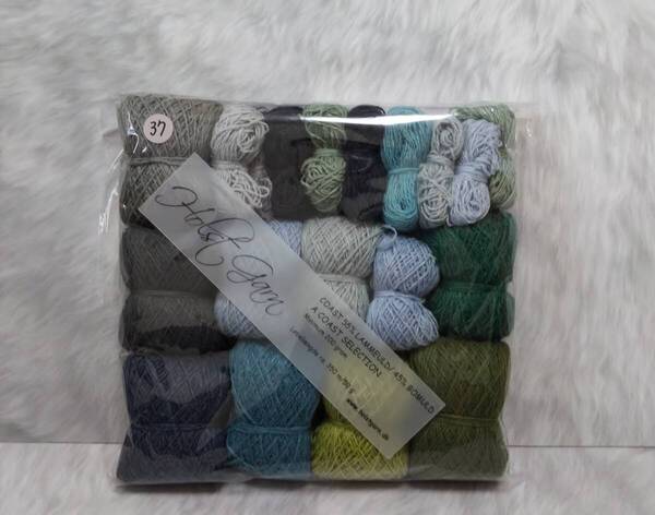 毛糸 Holst Garn ホルストガーン セレクション COAST ウール55% コットン45% 約200g ブルー&グレー&グリーン系 海外 (37)