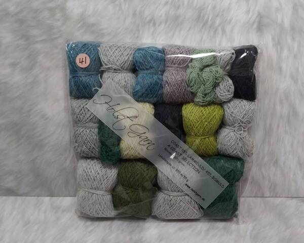 毛糸 Holst Garn ホルストガーン セレクション COAST ウール55% コットン45% 約200g ブルー&グレー&グリーン系 海外 (41)