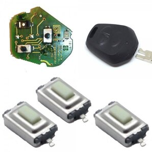 修理用 ポルシェ キーレスキー 基盤 ボタンスィッチ 3個 911 918 986 996 ボクスター◆マイクロスイッチ 基盤 カギ リモコンキー 鍵 補修用