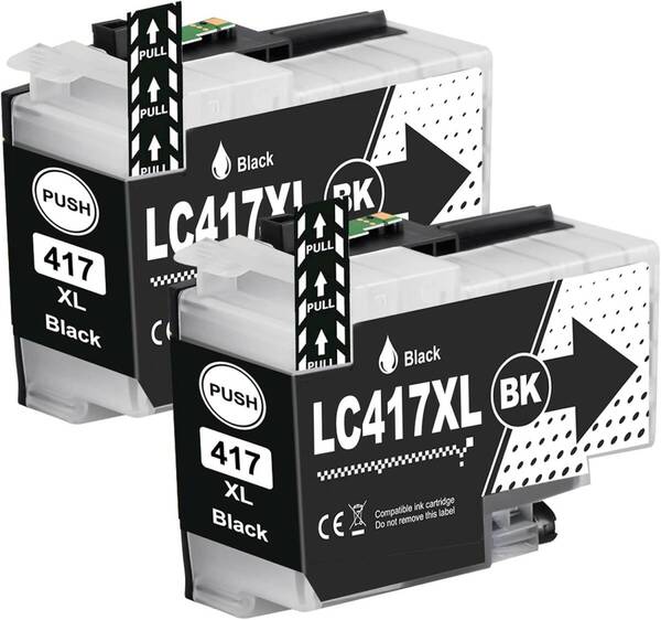 LC417XL LC417XLBK 2セット互換インクカートリッジ大容量 カウンターチップ対応型番 Brother ブラザー J7500CDW MFC-J7500CDW HL-J7010CDW