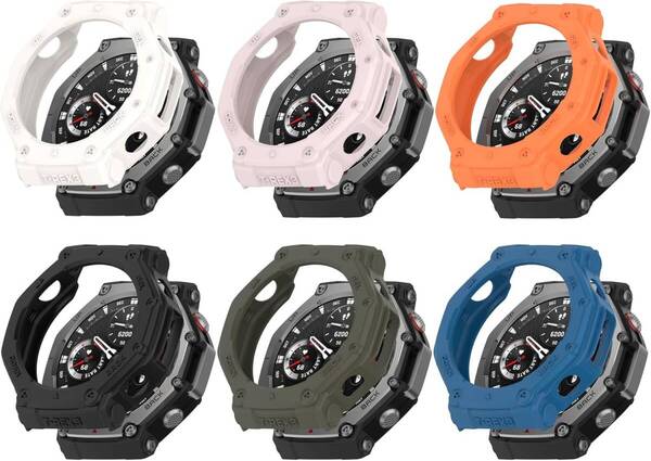 RuenTech対応Amazfit T-REX3ケース 軽量保護ケース 運動カバー 6色ソフトシリコン製 プロテクターカバー 耐衝撃 男女兼用 装着簡単Amazfit