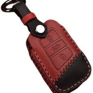 SANRILY スマートキーケース キーカバー 本革 キーホルダー キー保護 ビートル ゴルフ ポロ パサート ジェッタ ティグアン シロッコ