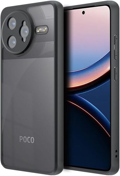 FINON シャオミ Xiaomi POCO F7 Ultra ケース カバー スマホケース クリア クリアケース ハイブリッド ケース 指紋認証可能モデル 耐衝撃