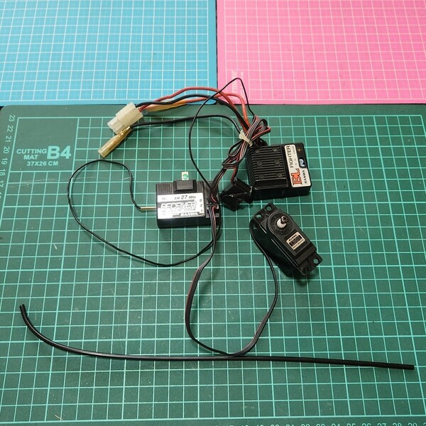 即決《送料無料》 旧サンワメカセット 受信機 アンプ サーボ ラジコン TT01 TT02 yd-2 futaba ヨコモ タミヤ mc331cr