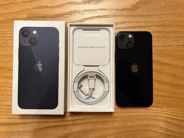 【美品】Apple iPhone 13 mini ★ 128GB ★ ミッドナイト ★ SIMフリー ★ 格安SIM利用可 デュアルSIM(nano-SIMとeSIM)