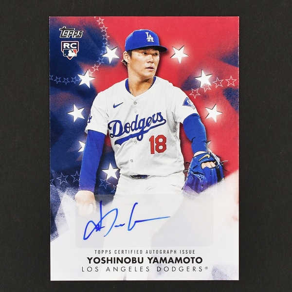 山本由伸 直筆サインカード 2024 Topps Update Series Baseball Yoshinobu Yamamoto BSAU-YY Baseball Stars Autographs MLB RC Auto