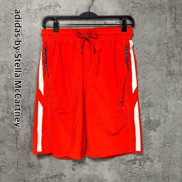 *アディダス ステラマッカートニー ウーブンショーツ スポーツパンツ ハーフパンツ Lサイズ オレンジ系 adidas by Stella McCartney